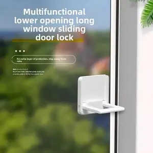 2 Pack Sliding Door Lock Clip Push Pull Door Stopper Child Window Safety Lock Cabinet Drawer Anti-Opening Device for Wardrobe & Windows