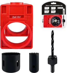 Door Lock Installation Kit, Door Lock Kit for Home Security, Easy Installation, Carbon Steel, dealsforyoudays