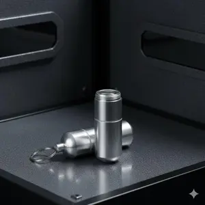 Ultra-Light Mini Metal Keychain Storage Container. Portable, Durable & Airtight. Essential EDC for Camping, Hiking & Outdoor Adventures. Compact Multi-Function Organizer on Your Keys. Multi Purpose Keychain