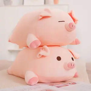 Pig Stuffed Animal Plush Pillow - 15.7'' Kawaii Soft Pig Hugging Pillow, Adorable Cuddle Plush Toy, for Kids, Girlfriend, or Adults, Perfect for Christmas and Birthdays