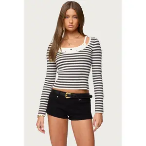 Cecile Layered Long Sleeve Top