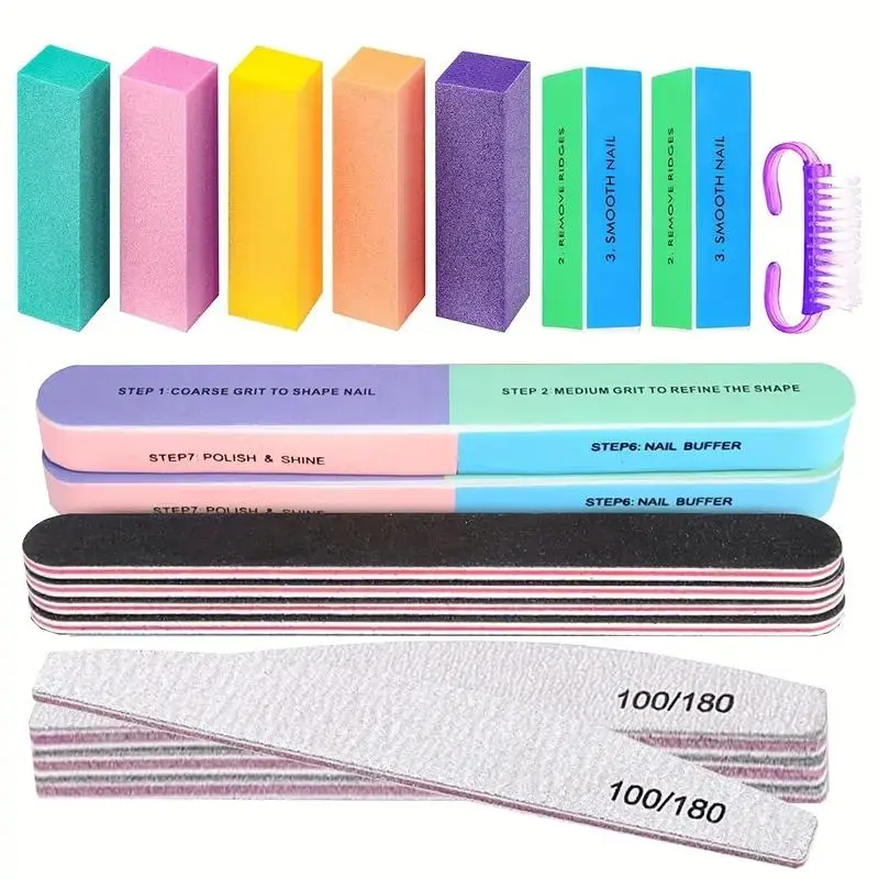 Nail Polishing Tool Set, 18pcs/set Nail Polishing Kit, Professional Manicure & Pedicure Tool Set, Nail File Kit, Nail Tools