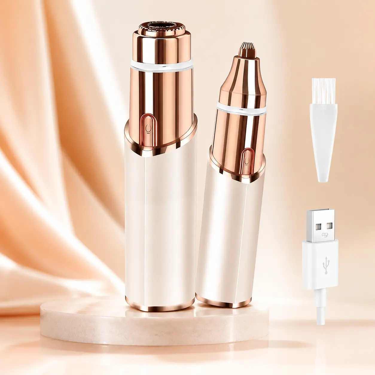 2 in 1 facial & eyebrow hair trimmer,Electric Eyebrow Trimmer, Lip Facial Body Hair Removal Tool, Facial Hair Care Tool, Electric Shaver Women, Eyebrow, Epilator Hair Remover