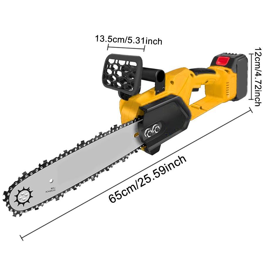 12" Cordless Chainsaw Kit, equipped with 2 high-capacity batteries, battery-powered chainsaw gardening tool, suitable for wood cutting and tree pruning, the perfect gift for dad and husband.