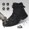 Black Friday Christmas Holiday Gifts for Men, Furuian Unisex Steel Toe Work Boots, High Top Tactical ASTM Certified Safety Shoes, Anti-Slip Puncture Proof Work Footwear for Construction, Perfect Thanksgiving Presents for Husband Dad Son Boyfriend