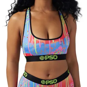 PSD Womens Ja Morant Paisley Racerback Sports Bra - Comfortable, Breathable, Ultra-light Fabric