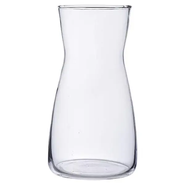 8 Inch Clear Glass Vase for Flowers, Modern Boho Table Decor | Farmhouse Vases For Rustic Vintage Living Room Kitchen Bedroom Halloween Christmas Decor House Book Shelf Office Decor