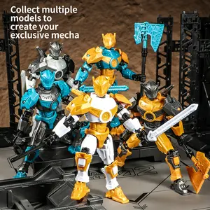 Multi-Jointed Action Figure Robot Toy, Transforming Model Doll, Collectible for Young Adults, Christmas Halloween Birthday Gift, Articulated Figures
