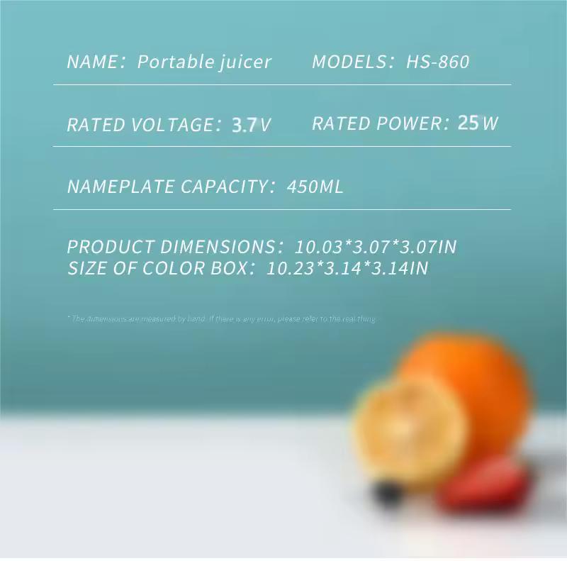 10 Blades Portable Fruit Juicer 450ml Capacity 3 Gears USB Rechargeable Blender Ice Crusher for Smoothies Ice Making 10 Blades Portable Fruit Juicer 450ml Capacity 3 Gears USB Rechargeable Blender Ice Crusher for Smoothies Ice Making