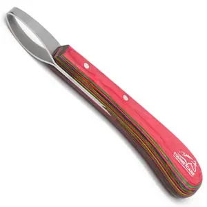 Stainless Steel J2 Hoof Trimming Knife for Horse & Cow Care - Durable Loop Design