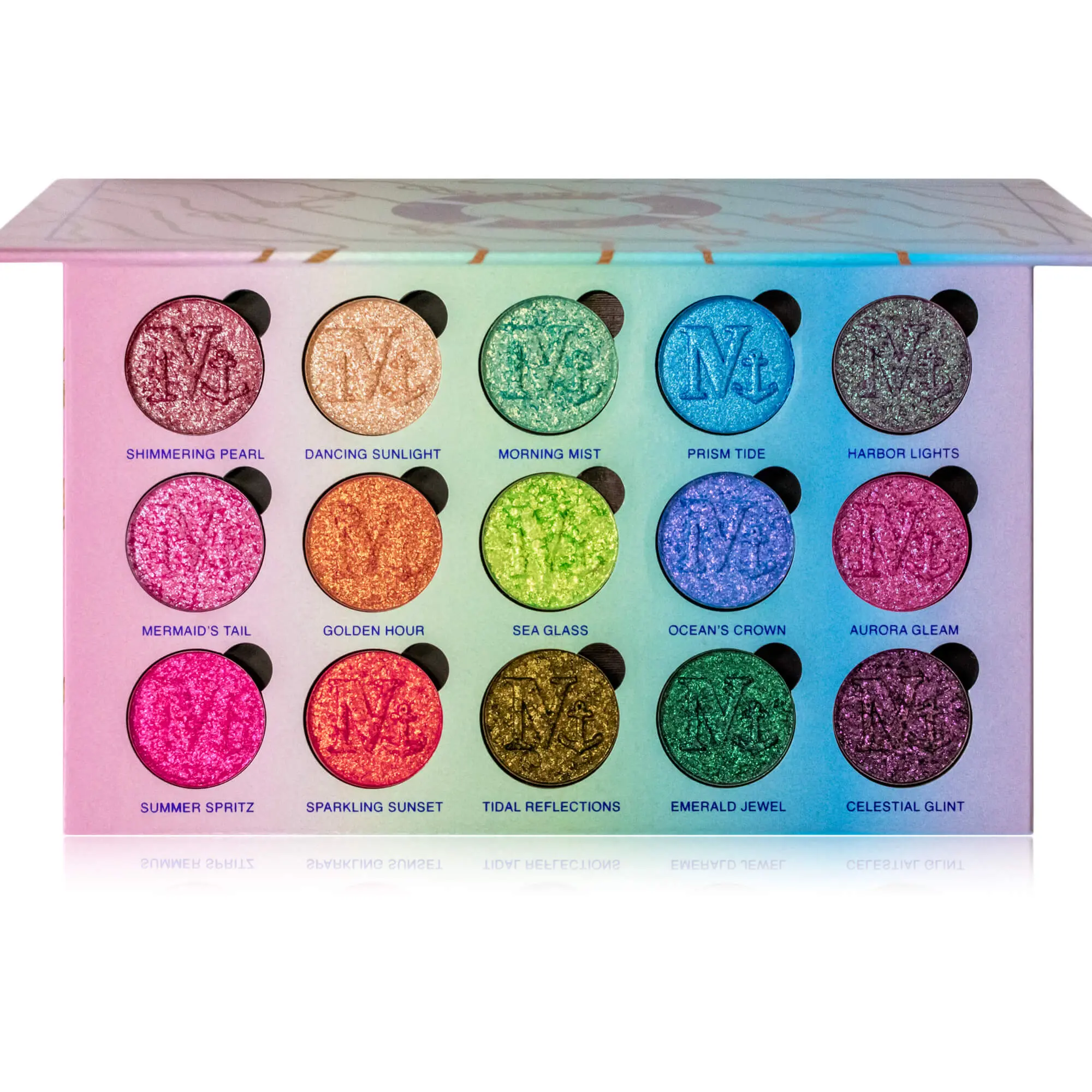Aurora Cruise - 15 Shade Shimmer Eyeshadow Palette - Magnetic Pans
