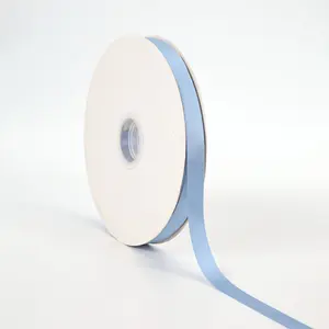 Solid color French Blue Double Face Satin Ribbon Gift wrapping Satin Craft Fabric Ribbon for Gift Wrapping, Floral Bouquets, Wedding Party Decoration, craft ribbon