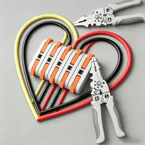 RVBOATPAT 50 PCS Wire Connectors Kit, 1 to 1 Inline Electrical Lever Wire Connectors Nuts Push-in Quick Conductor Combination Compact Splicing Connectors 28-12 AWG