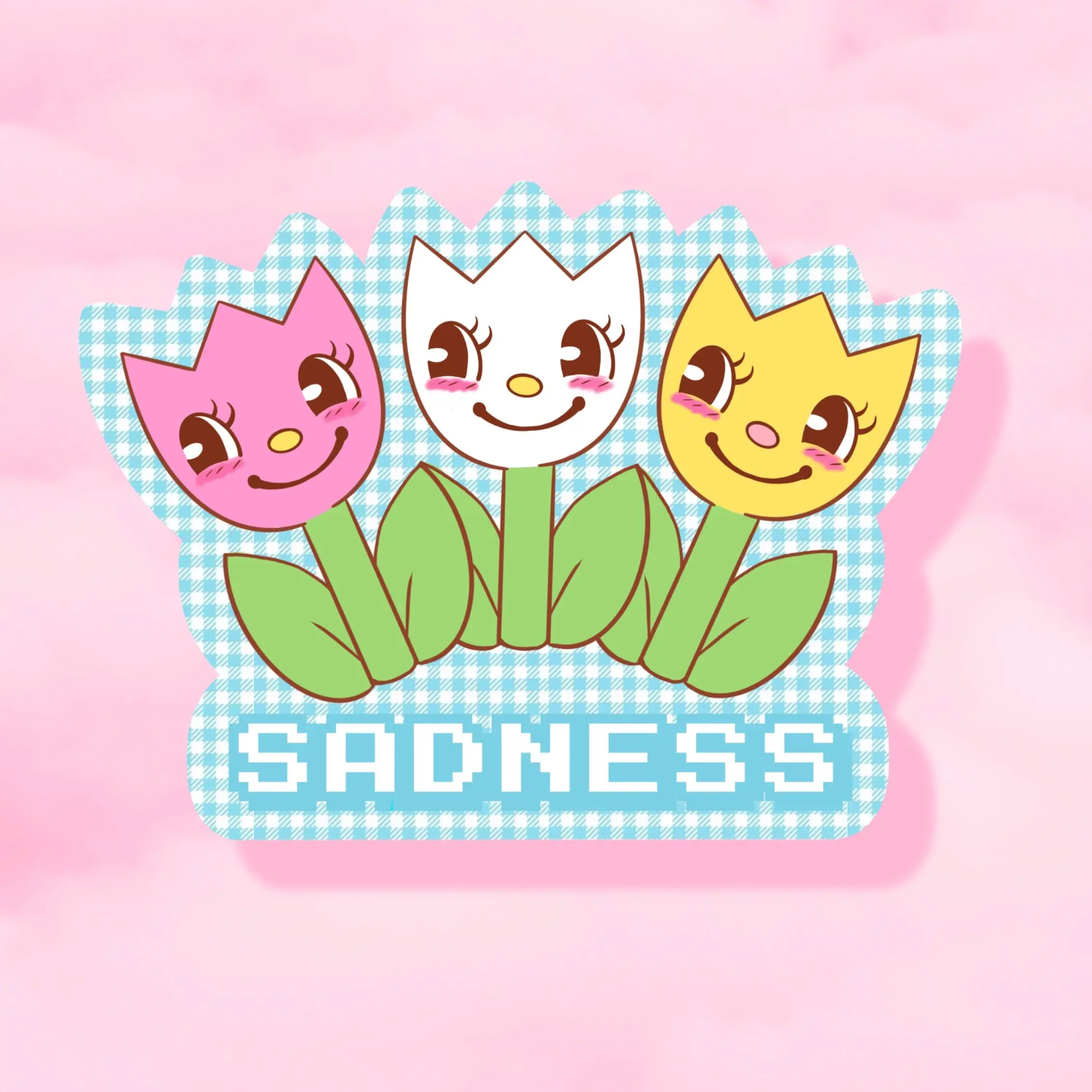 Sadness Tulips Sticker