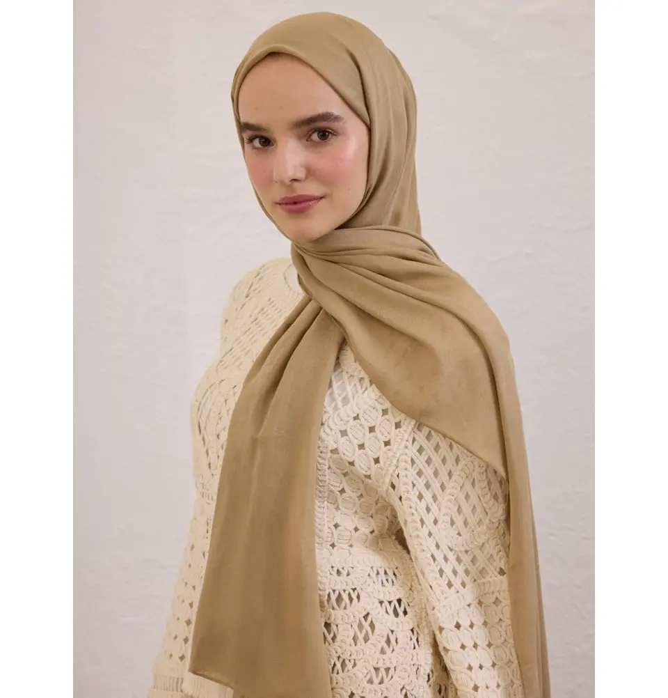 Everyday Basic Soft Viscose Shawl Hijab - Safari Brown