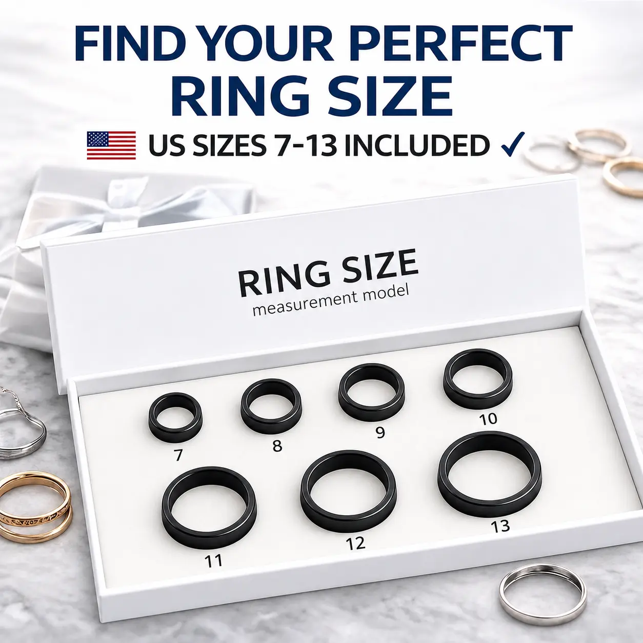 Myzo Smart Ring Size Adjusters & Protectors Sizing Kit - Titanium, Durable Plastic Body Tester for Pre-Purchase Finger Fit Checks, Accurate Fit, Precise Measurements, Unisex, Optimal Performance, Personalized Insights