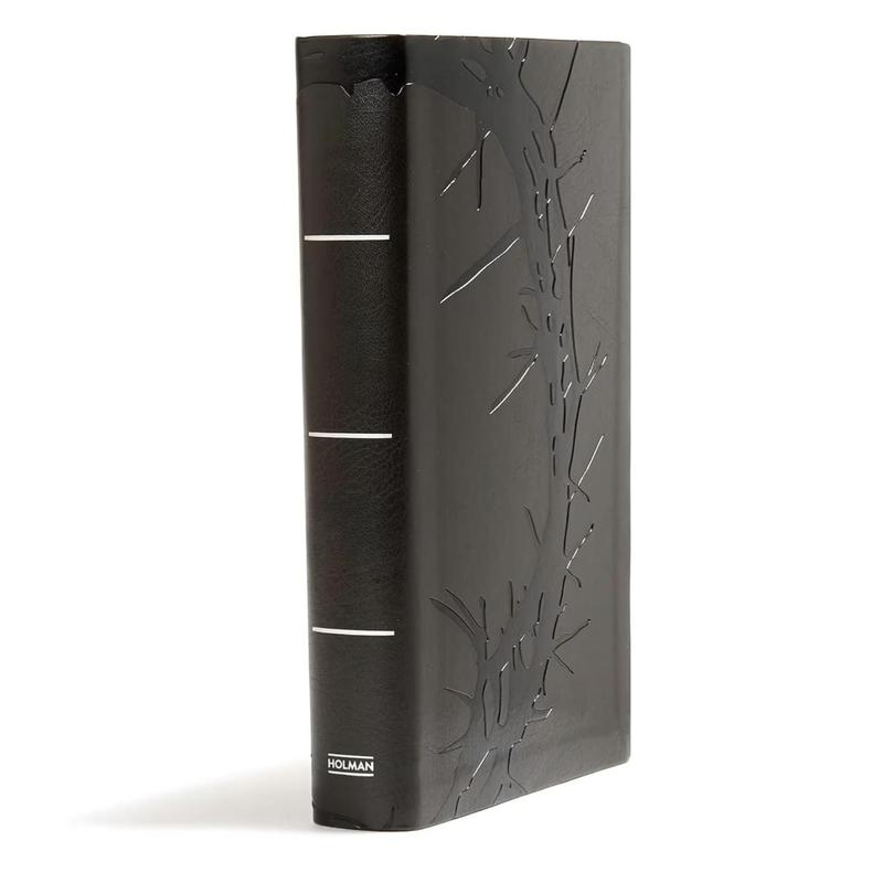 KJV Large Print Personal Size Reference Bible, Charcoal LeatherTouch Crown of Thorns, KJV Holy Bible, Red Letter, Pure Cambridge Text, Presentation ... Full-Color Maps, Easy-to-Read Bible MCM Type inspirational book mens  devotional devotional  for  men