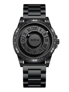 Magnetic Floating Sports Waterproof Quartz Stainless Steel Watch Set, Steel Band, Analog Dial, Buckle Closure, Ideal Gift for Holidays, Waterproof Watches