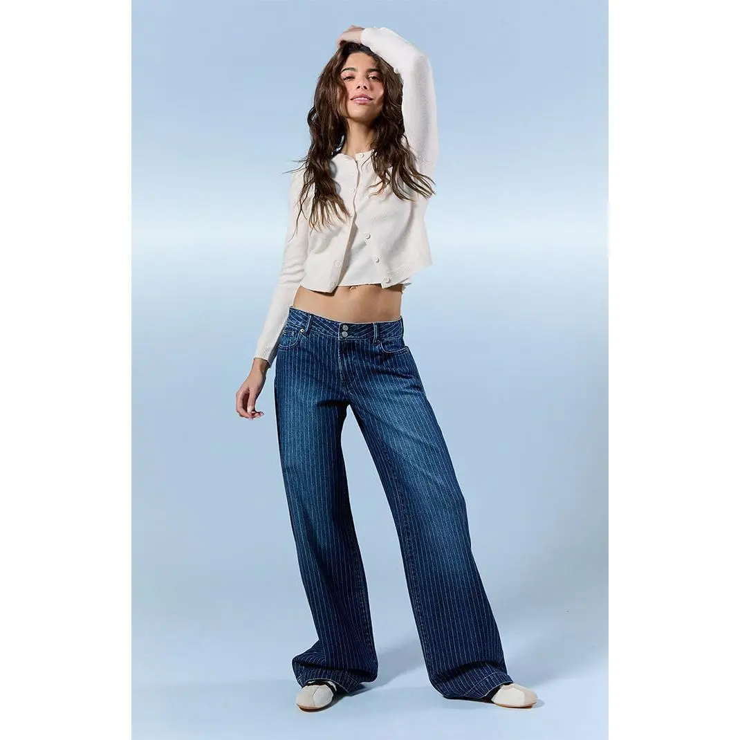 Pacsun Women's Casey Low Rise Baggy Jeans Pinstripe Pacsun Women's Casey Low Rise Baggy Jeans Pinstripe