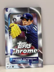 Two (2) Single Hobby packs from 2025 Topps Chrome Baseball Hobby Box