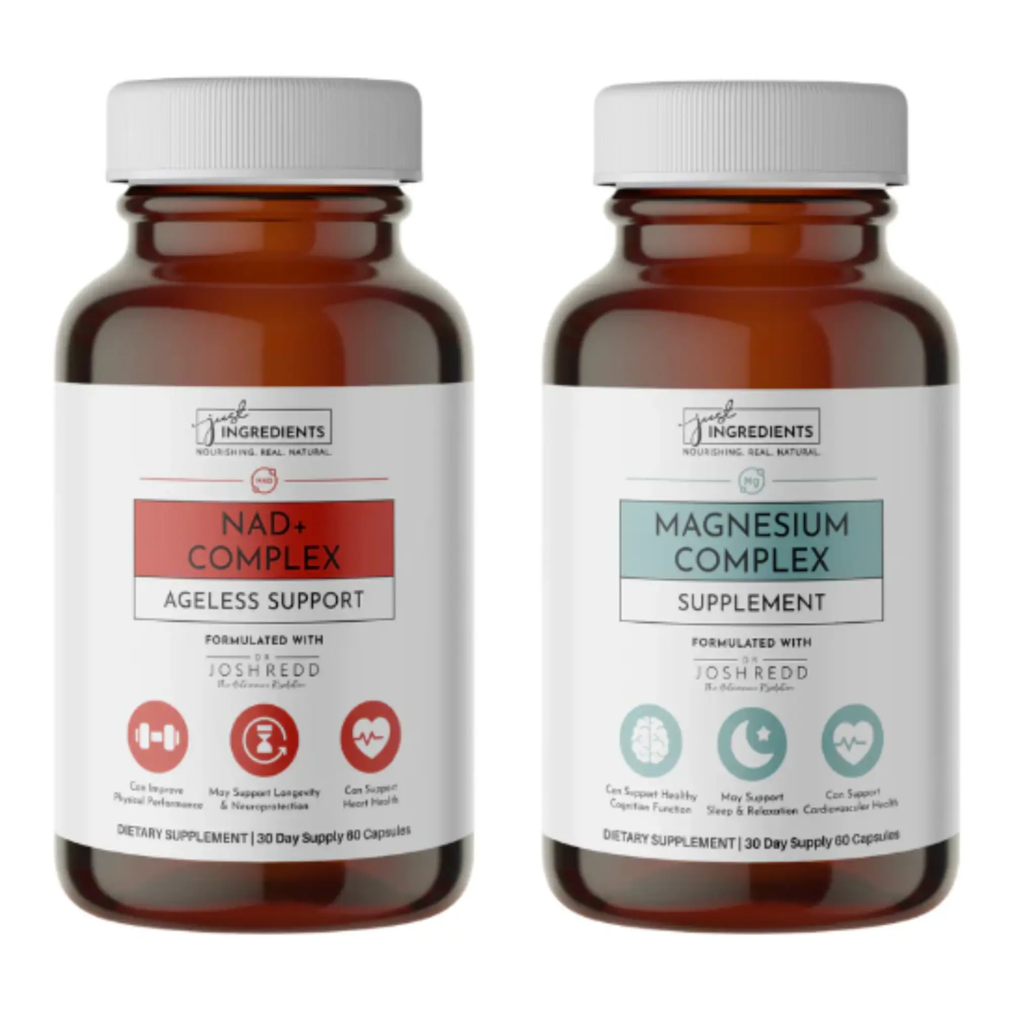 Complexigem Just Ingredients Magnesium Complex + NAD+ Complex Bundle [1 Magnesium ...