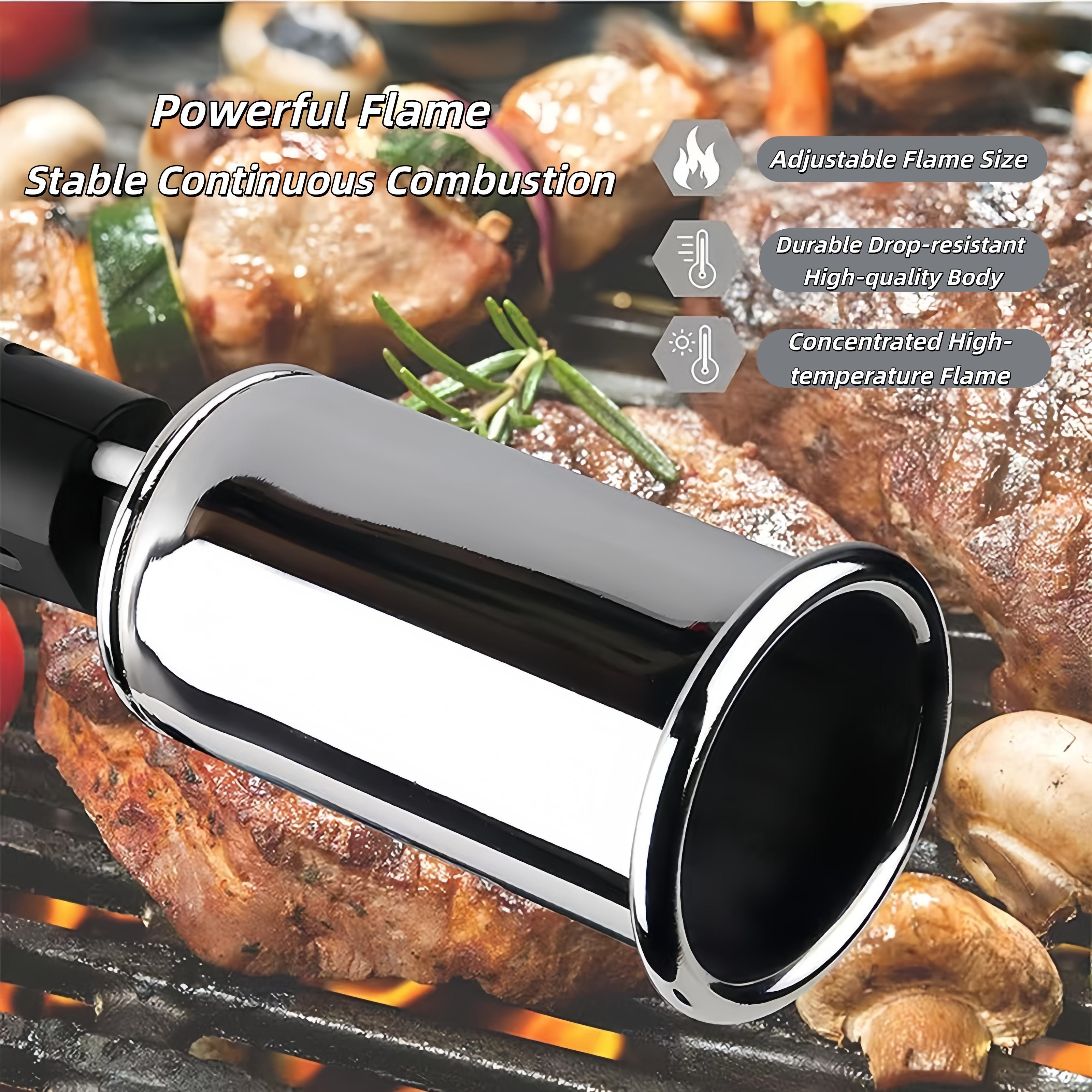 Windproof Stainless Steel Butane Gas Handheld Blow Torch - Leak-Safe Valve, Large Adjustable Soft & Hard Dual Flame, Hanging Hole Storage, Kitchen Tool for Sear Steak Fast, Soft Simmer Mode, Paint Strip Heat, Outdoor Camping BBQ Use Windproof Stainless Steel Butane Gas Handheld Blow Torch - Leak-Safe Valve, Large Adjustable Soft & Hard Dual Flame, Hanging Hole Storage, Kitchen Tool for Sear Steak Fast, Soft Simmer Mode, Paint Strip Heat, Outdoor Camping BBQ Use