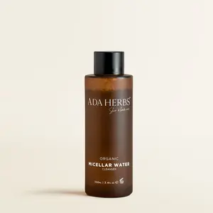 Ada Herbs Organic Micellar Water Cleanser with Rose Water Cucumber Extract & Royal Jelly for All Skin Types Gentle Effective Makeup Remover Made in France