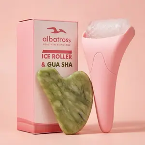Albatross Health Ice Roller for Face & Gua Sha Facial Tools - Self Facial Massage Tools for Skin Care