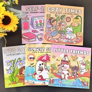 Cartoon Pattern Coloring Book, 2/ Spooky Funny DIY Painting Book, DIY Painting Supplies for Home School Office