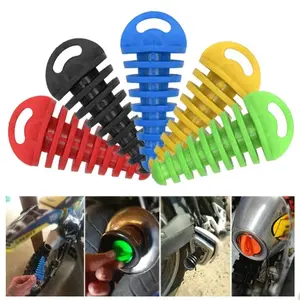 Exhaust Pipe Plug Motorcycle Motocross Tailpipe Rubber Air Bleeder Plug Exhaust Silencer Wash Plug Pipe Protector