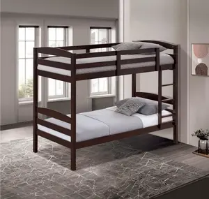 Finsbury Bunk Bed Frame with Arch Slat Design, Patented Lock Joints & Solid Wood Construction by Furniture of America