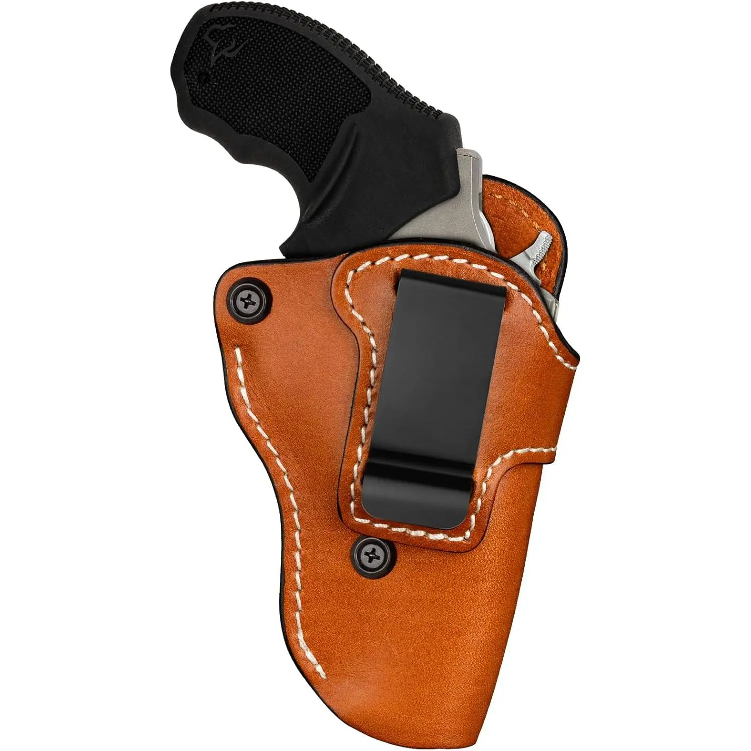 Premium IWB Leather Holster for Most 38 Special & J Frame Revolvers for Taurus 327/605/856/85/905/942, S&W Model 60, Ruger SP101, Kimber 6S, Rossi Model 68, Fit 2.5" - 3.0" Barrel, Brown, Right/Left, Carry Concealed Holsters, Everyday Carry, Concealed Car