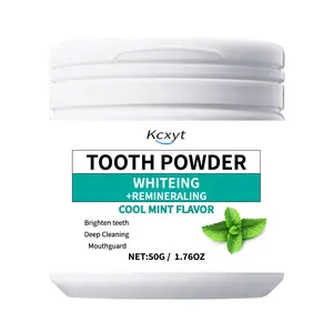 Mineralized Teeth Whitening Powder, Teeth Brightening Powder, Low Sensitivity, Deep Cleaning, Peppermint Flavor Prebiotic, Fresh Breath, Daily Use & Travel Care
