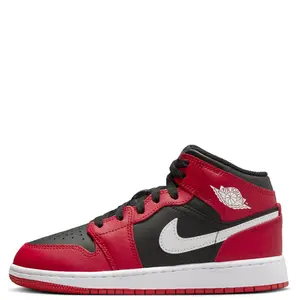 Jordan 1 Mid Black/White-Gym Red (DQ8423 061)