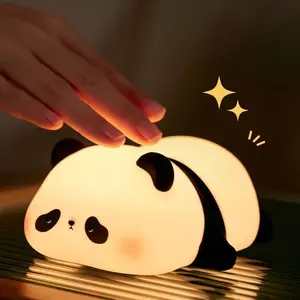 Cute Panda Night Light,LED Squishy Animal Novelty Lamp,Toddler Baby Night Light for Kids,Nursery Touch Kawaii Lamp Room/House DécorMakeup Sets