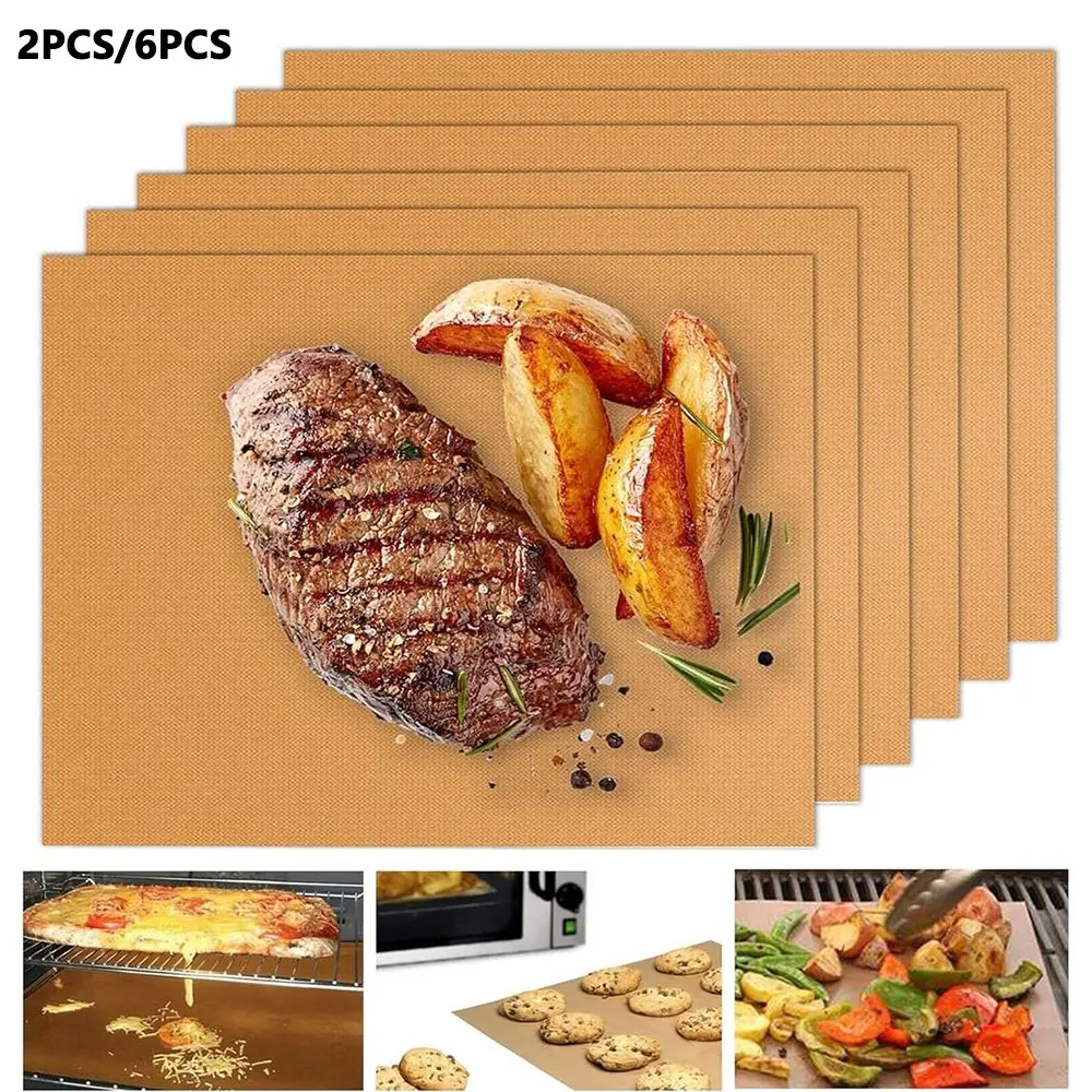 Copper Grill Mats for Outdoor Grill – Heavy-Duty, Non-Stick BBQ Grilling Mat & Baking Mats, Reusable, Easy-Clean for Gas, Charcoal, Electric Grills, Outdoor Grill Accessories