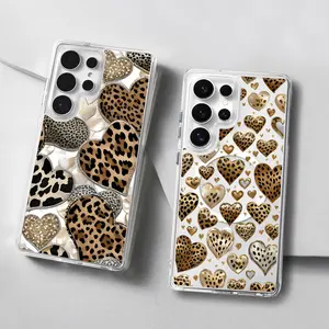 Fashionable leopard print Magnetic phone Case for Samsung S26/S25/S24/S23/S22/S21/S20/S10/NOTE20/NOTE10/NOTE9/PLUS/ULTRA/FE/A57/A56/A55/A54/A37/A36/A35/A34/A26/A25/A24/A23/A17/A16/A15/A14/A07/A06/A05,with MagSafe,Transparent Shockproof Protective Cover