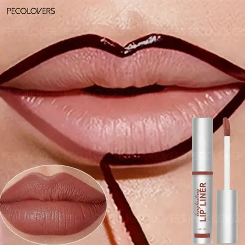 Peel Off Long-Lasting Waterproof Lip Gloss - Easy-To-Tear Lip Liner Moisturizing And Gentle Formula, Glossy, High Color, Easy to Apply, Suitable for All Light Beige Types, Moisturize, Cosmetic Lip Liner Makeup Lipliner Removable Liner Lip Liner Singles