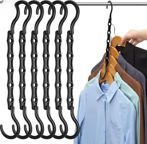 6 Pack-Closet-Organizers-and-Storage, Magic-Hangers-Space-Saving-for-Clothes, Closer-Organizer-for-Closet-Organization, Space-Saver-Hanger-Organizer-for-Multipurpose, Dorm-Room-Essentials