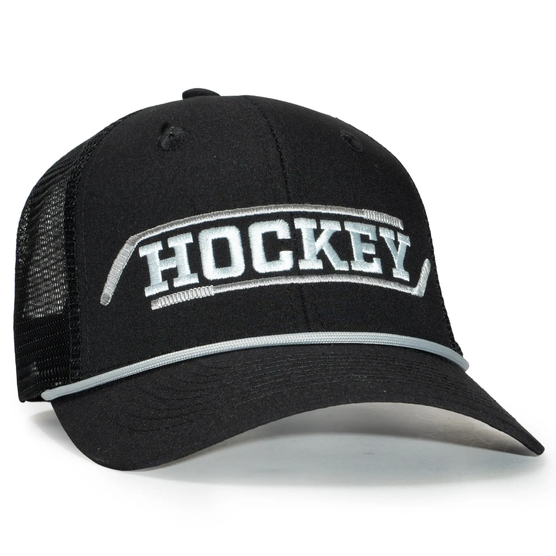Hockey Trucker Hat, Classic Black Mesh Cap for Adults with Adjustable Snapback, Casual Sports Wear and a Fantastic Gift for Fans, Fantastic Gift For Hockey Enthusiasts, Hockey Classic