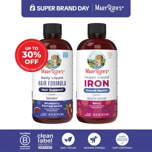 MaryRuth's Hair Care & Iron Bundle - Daily Liquid Hair Formula 16 oz & Liquid Iron 16 oz