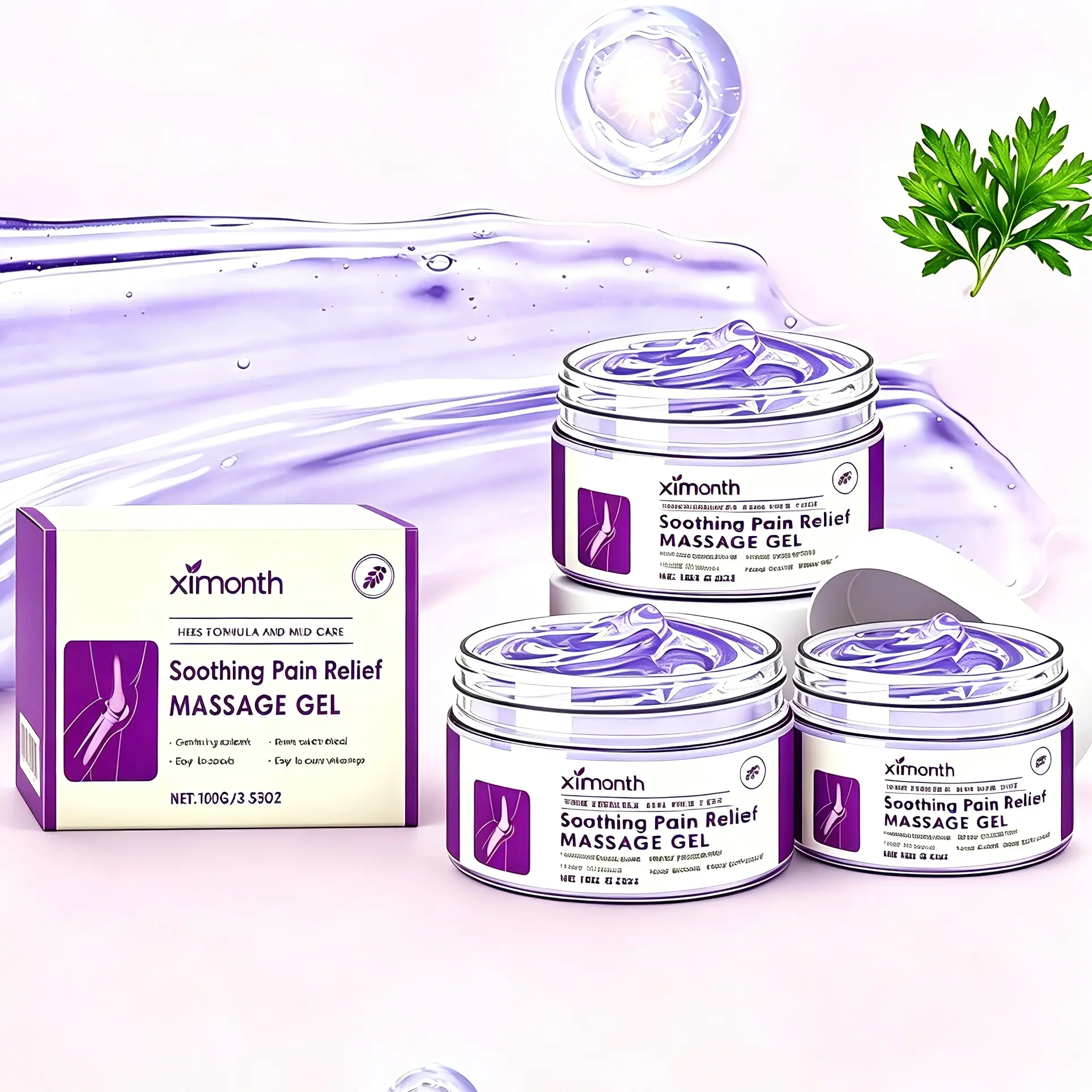 3-Pack /  Care Gel Knee for Severe Knee Arthritis Pain Relief and  Shoulder / Neck Muscle Pain, Body Care Massage Cream Gel / Healthcare body oil Fast-Acting relieve joint skin treatment