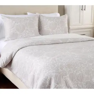 Northern Nights Floral Gauze Matelasse Comforter Set- Queen