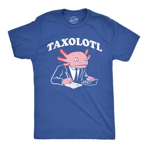 Mens Funny T Shirts Taxolotl Sarcastic Novelty Animal Graphic Tee for Men Mens Funny T Shirts Cool Vintage Fashion T-Shirt Gift Classic Menswear Sarcastic Apparel for Men Funny Animal Short Sleeve Novelty Tees Royal -