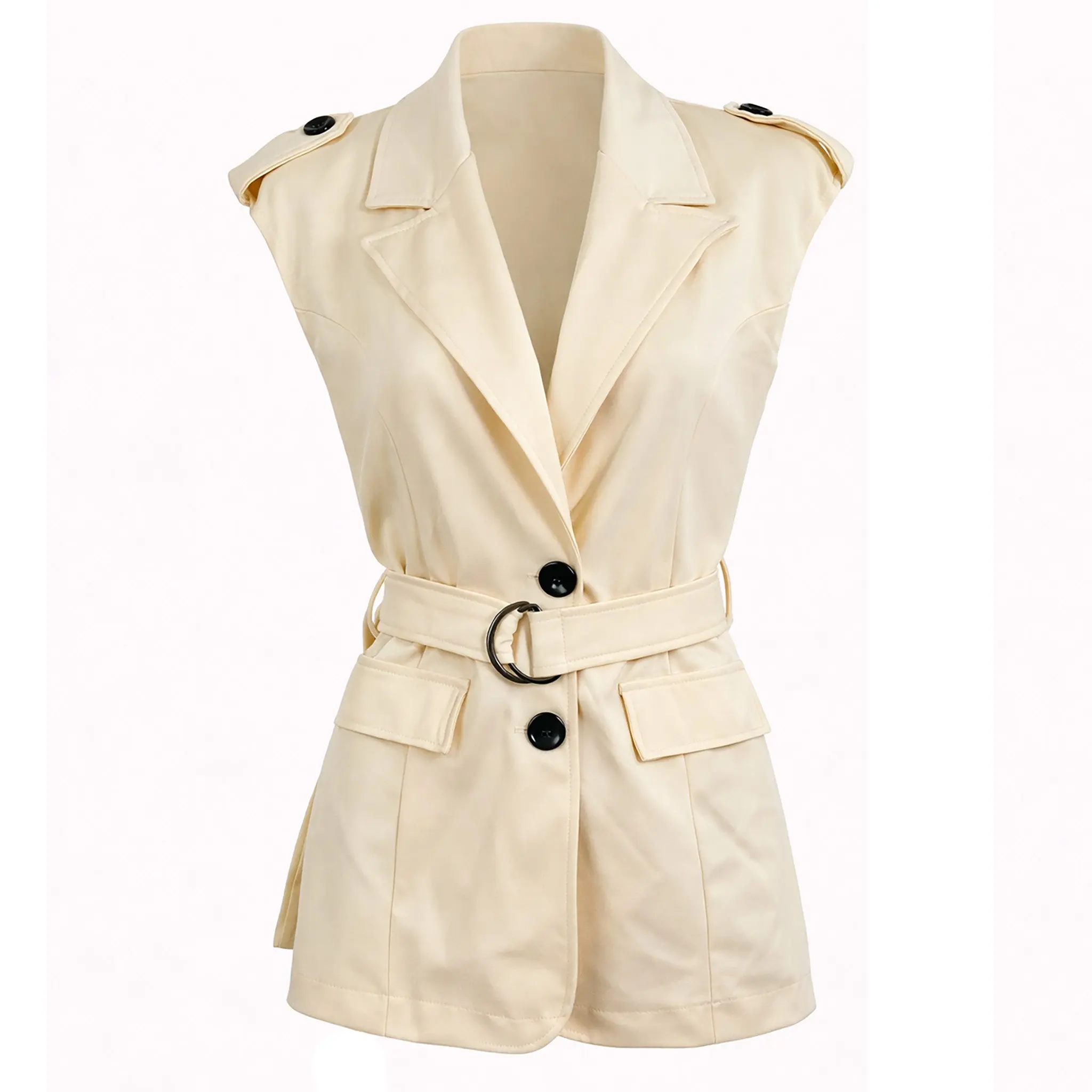 Belted Tailored Vest