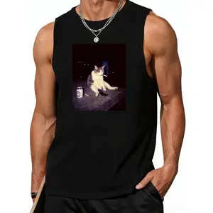 Cool Animal Meme Vests for Men and Women Cotton Vintage Edgy Streetwear Oversized Vests