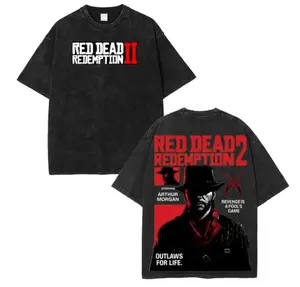 Vintage Wash Tee Arthur Morgan Red Dead Redemption 2 Oversized Unisex Washed T-Shirt