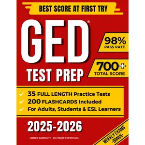 GED TEST PREP: The Complete Study Guide to Master All GED Subjects and Achieve Your Best Score | Includes 10 Full-Length Practice Tests + EXTRA Weekly Exams | Ideal for Adults, Students & ESL Learners