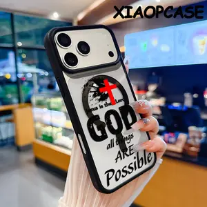 GOD And the Cross of Christ pattern Phone Cases for iPhone 17 Pro Max Air 16 15 14 Pro Max 13 12 11 Plus Smartphone Shockproof Protection Cover Cellphone Protective magsafe magnetic case Aesthetic Resistance Casing Protector