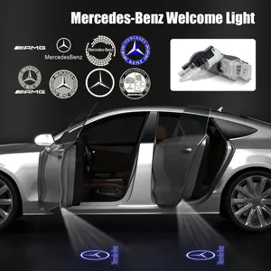 2pcs Car Door Welcome Lights HD Projector Lamps for Mercedes Benz C-class W203 2001-2007 CLK W208 W209 2001-2009 SLK R171 R172 2005-2015 SLR C199 2003-2009 Maybach W240 2002-2013 Auto Decoration Accessories
